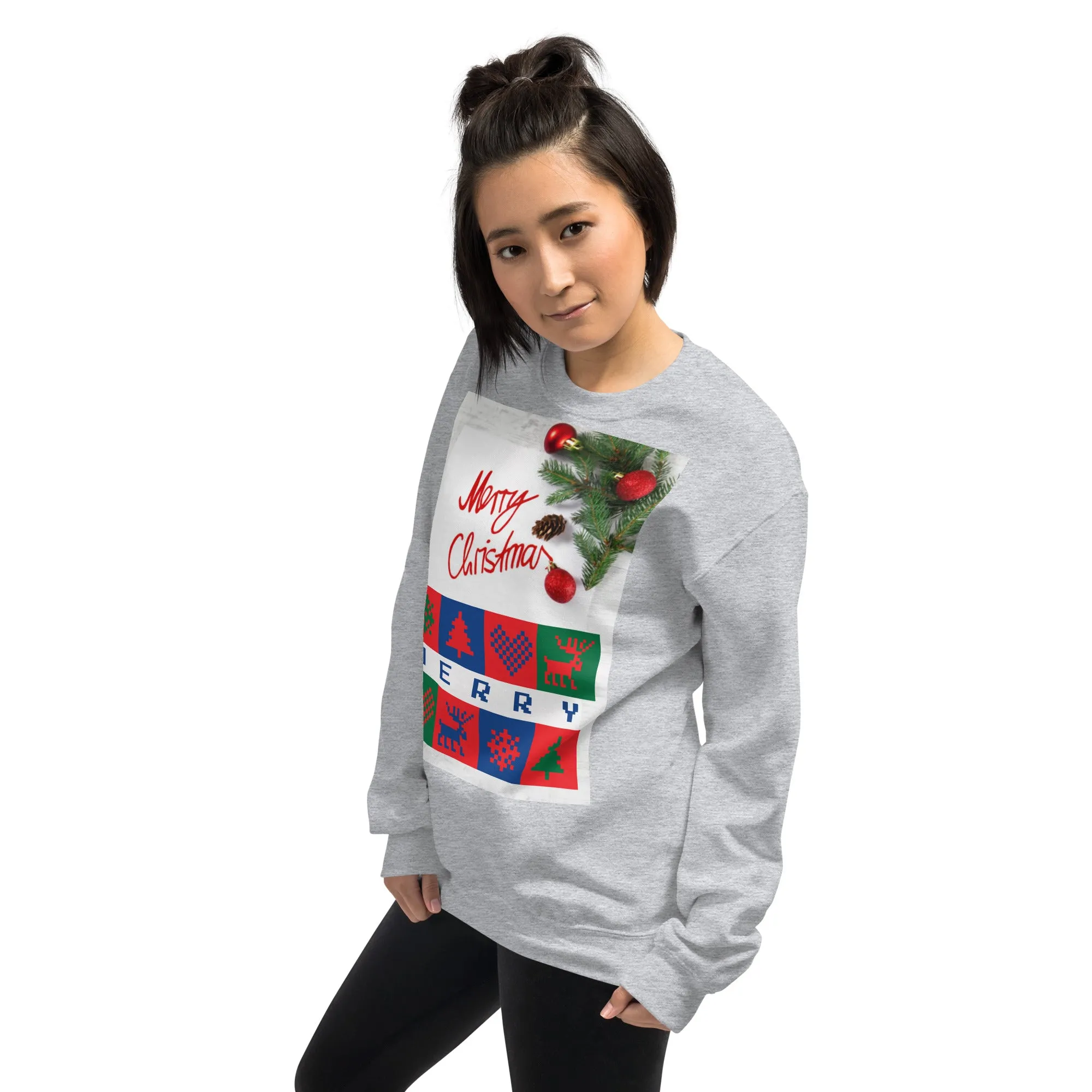 Merry Christmas Sweatshirt (Glamourange Christmas Sweatshirt Womens)