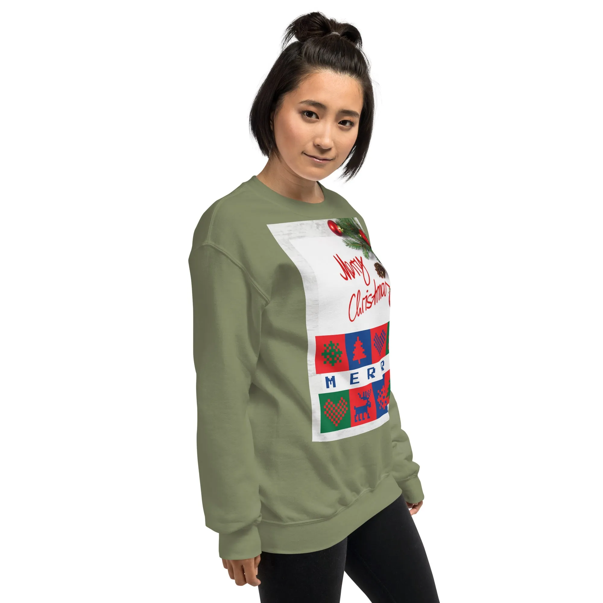 Merry Christmas Sweatshirt (Glamourange Christmas Sweatshirt Womens)