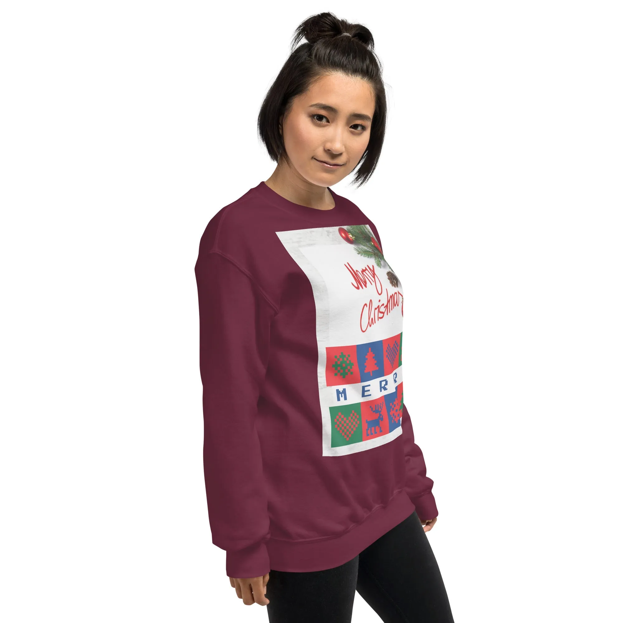 Merry Christmas Sweatshirt (Glamourange Christmas Sweatshirt Womens)