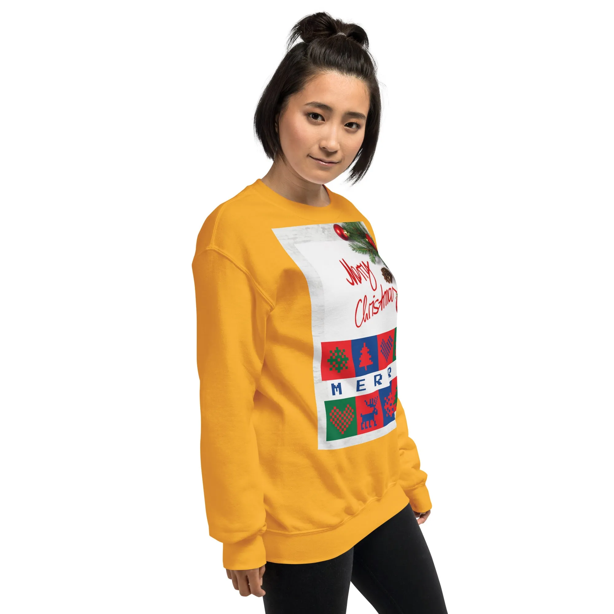 Merry Christmas Sweatshirt (Glamourange Christmas Sweatshirt Womens)