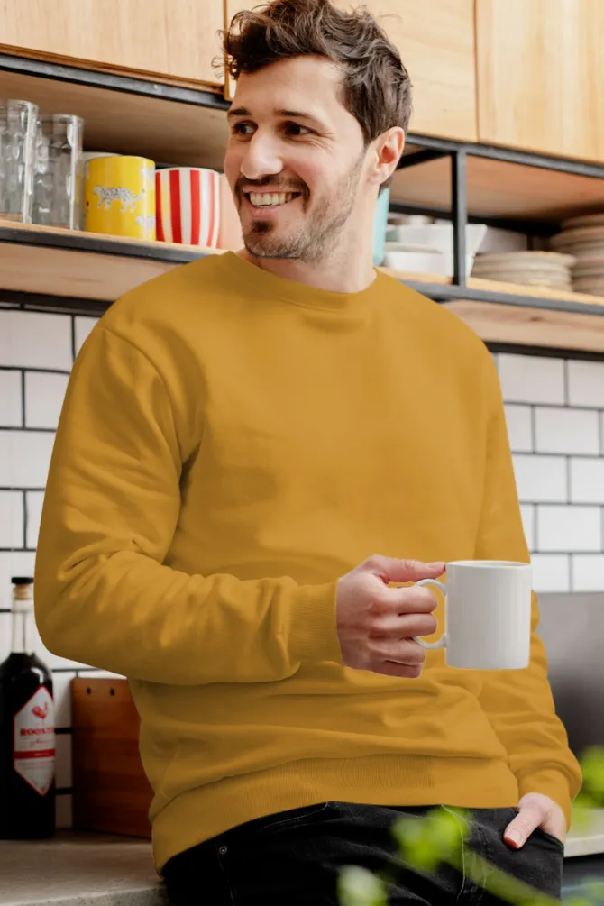 Mustard Yellow Sweatshirt for men