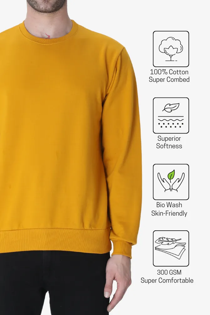 Mustard Yellow Sweatshirt for men