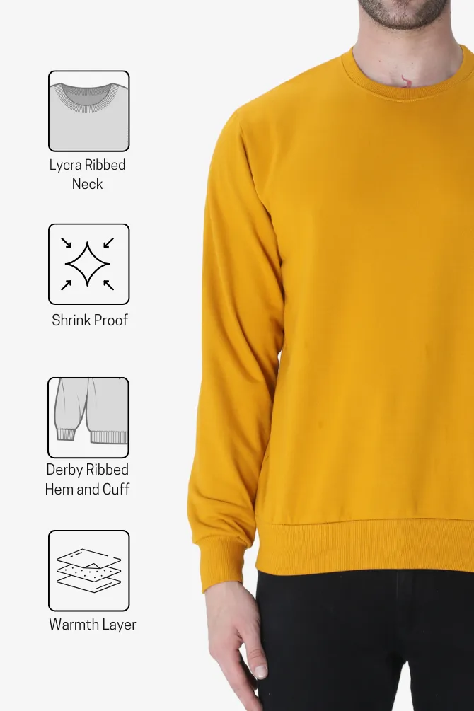 Mustard Yellow Sweatshirt for men