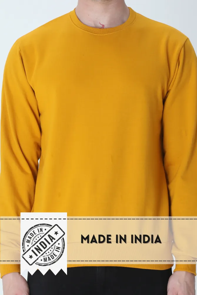 Mustard Yellow Sweatshirt for men