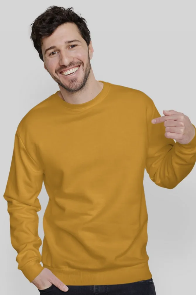 Mustard Yellow Sweatshirt for men