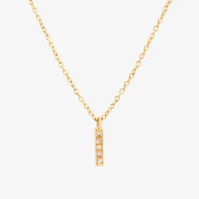 N1208W | Small Diamond Bar Necklace