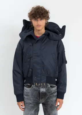 Navy Split Bomber Jacket