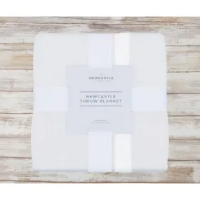 Newcastle Classics Pure White Cotton Throw Blanket