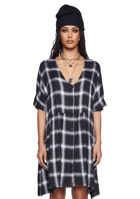 Not Your Babydoll Plaid Dress