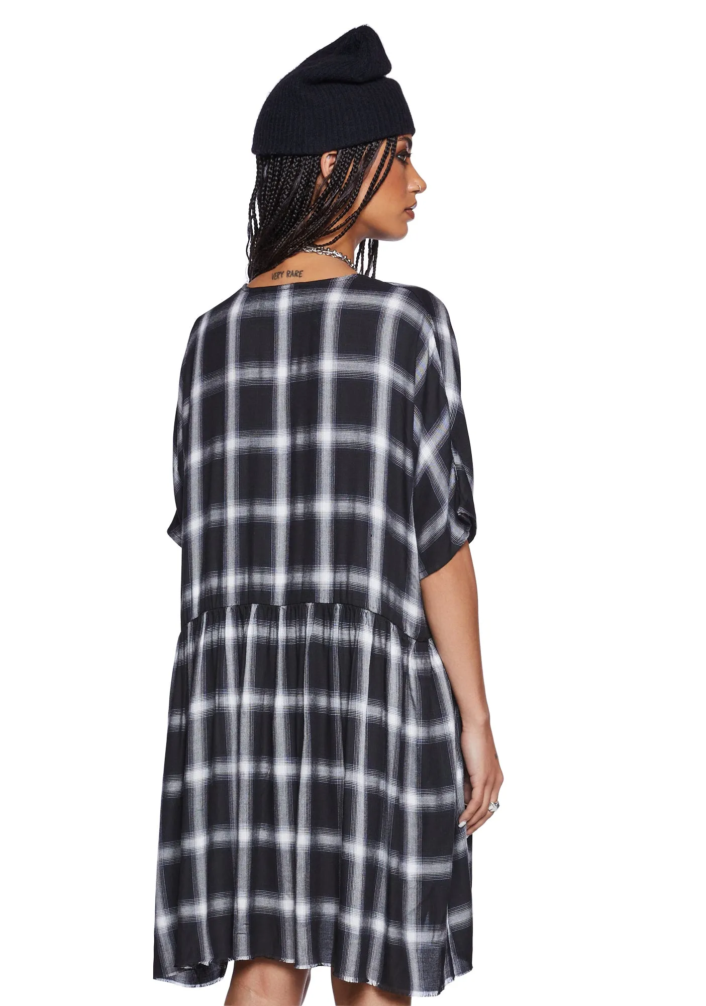 Not Your Babydoll Plaid Dress