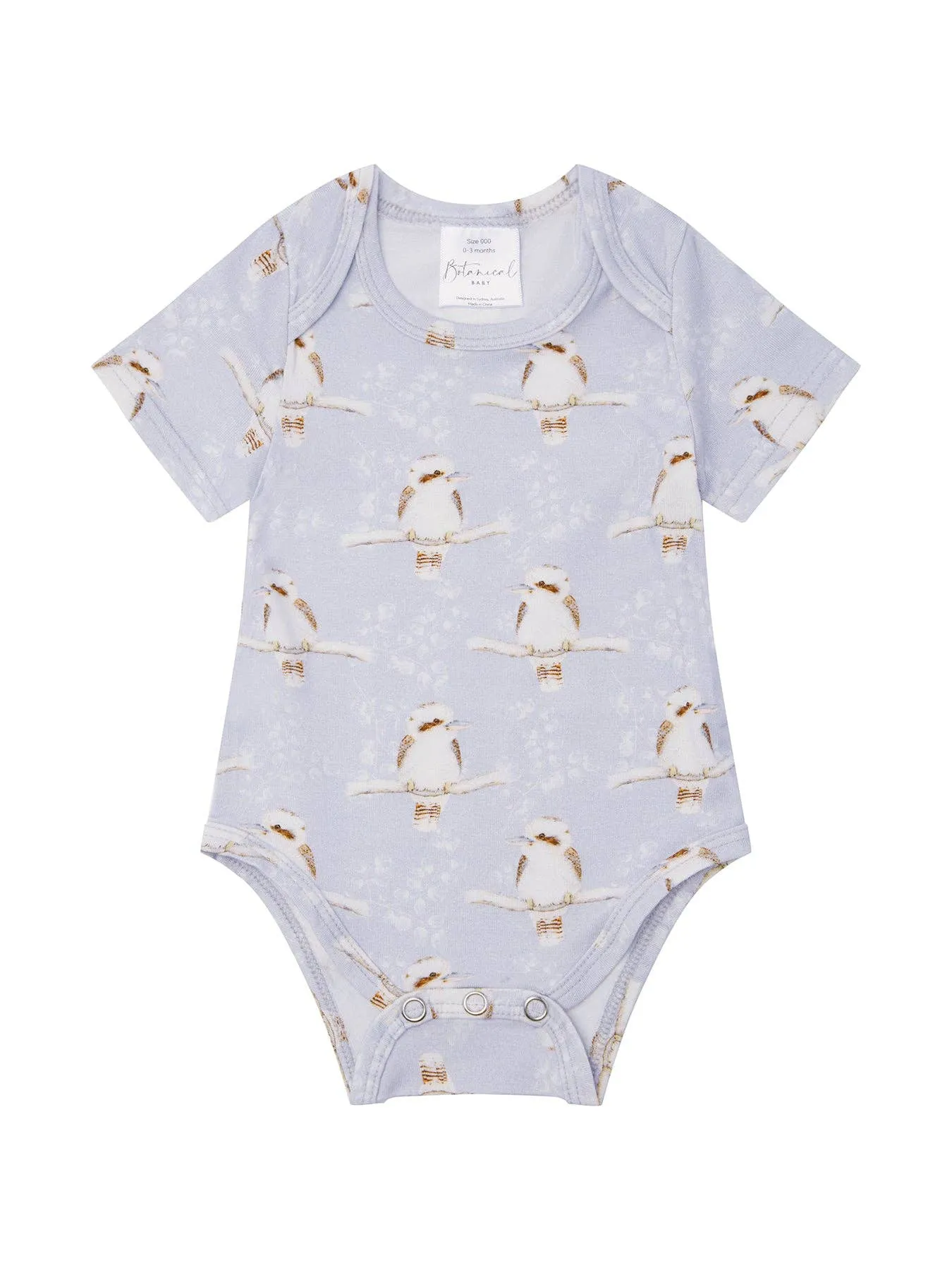 Organic Bodysuit in Kookaburra Blue