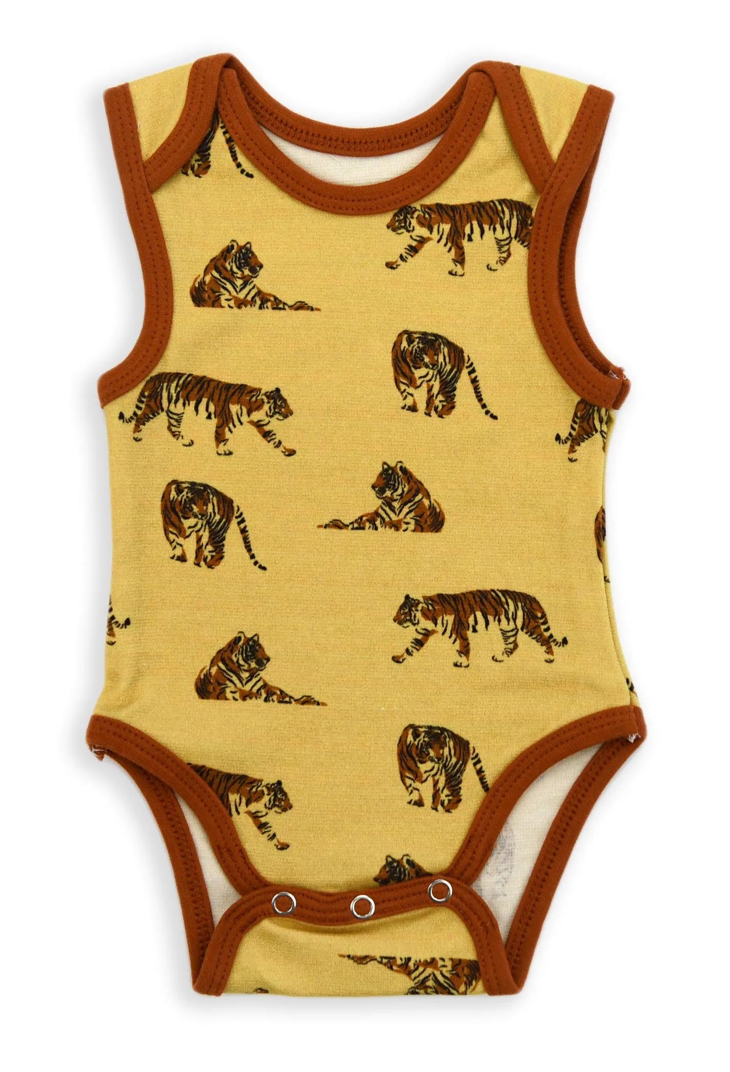 Organic Cotton Sleeveless Baby Bodysuit, Bengal