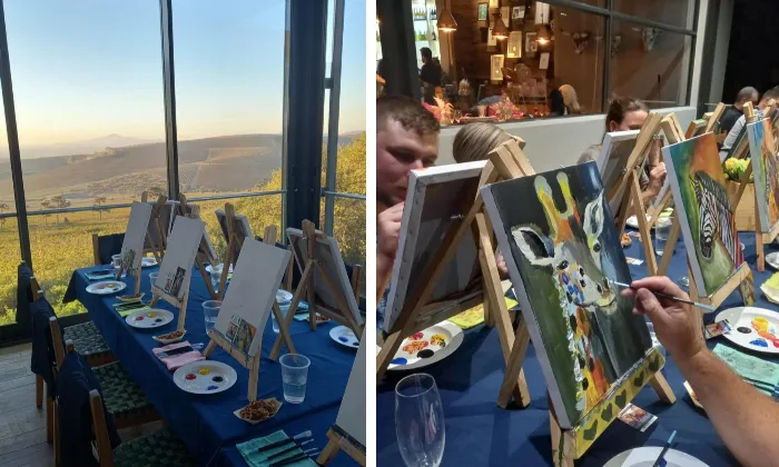 Painting Social Event for 2 including Light Lunch with Paint and Pretzels