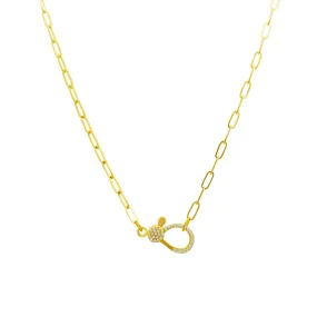 Paper Clip Lobster Clasp Necklace
