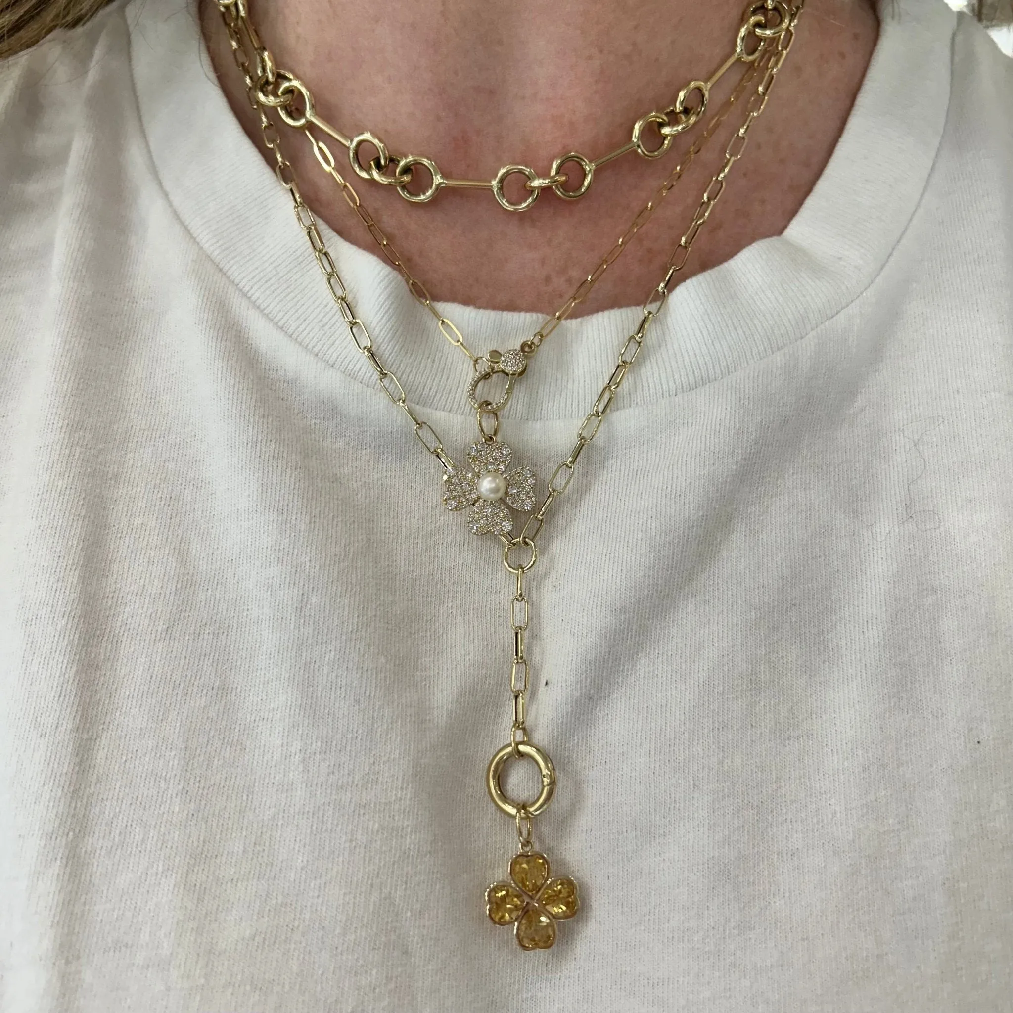 Paper Clip Lobster Clasp Necklace
