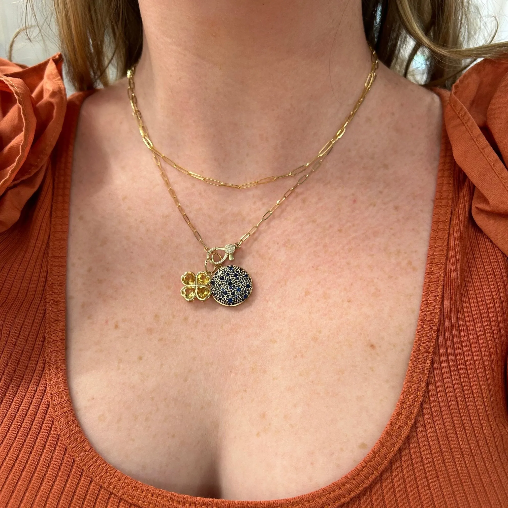 Paper Clip Lobster Clasp Necklace