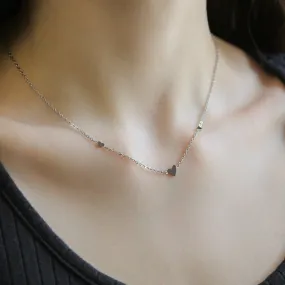 Passion SILVER Necklace Stainless Steel Heart Necklace