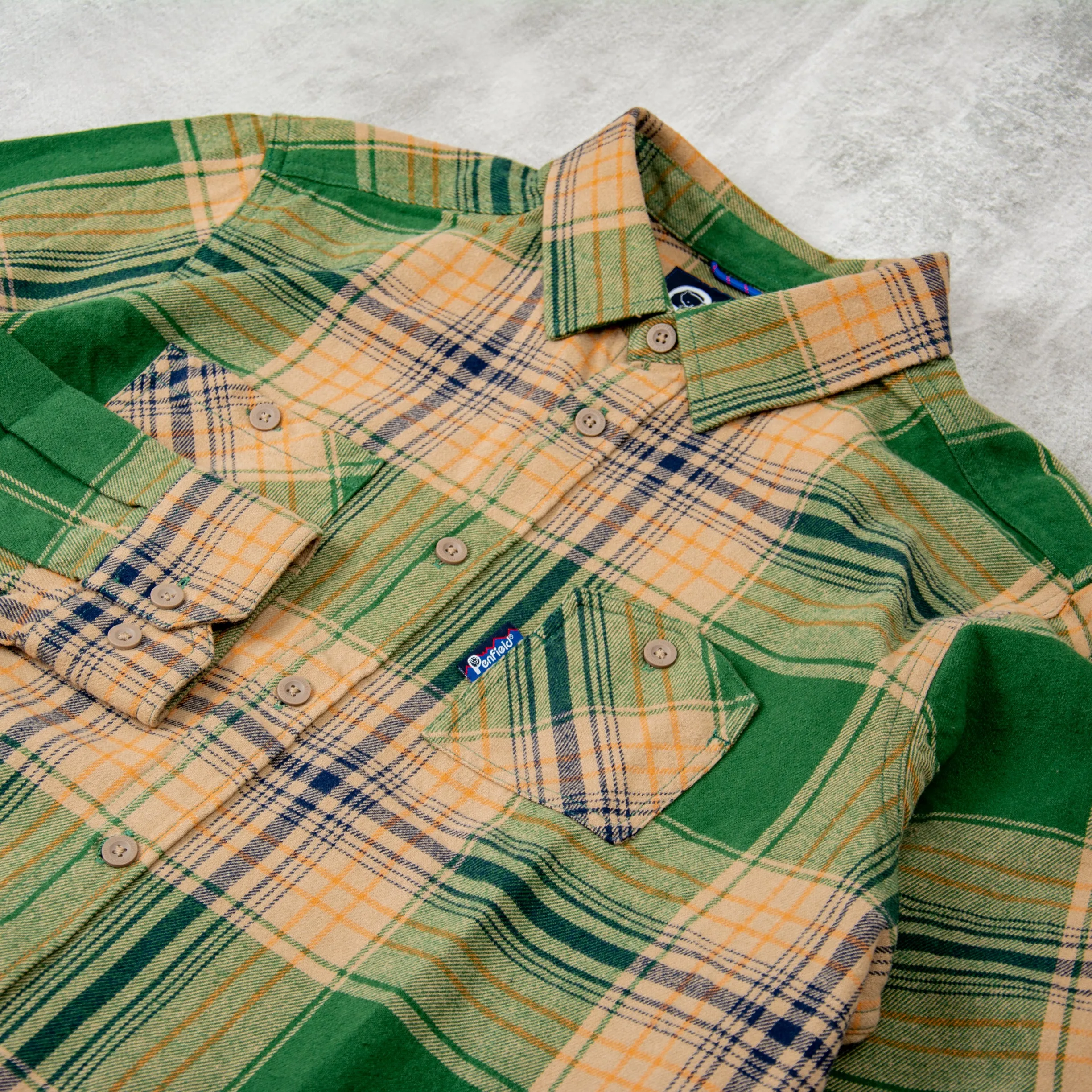 Penfield Brushed Check Overshirt - Eden