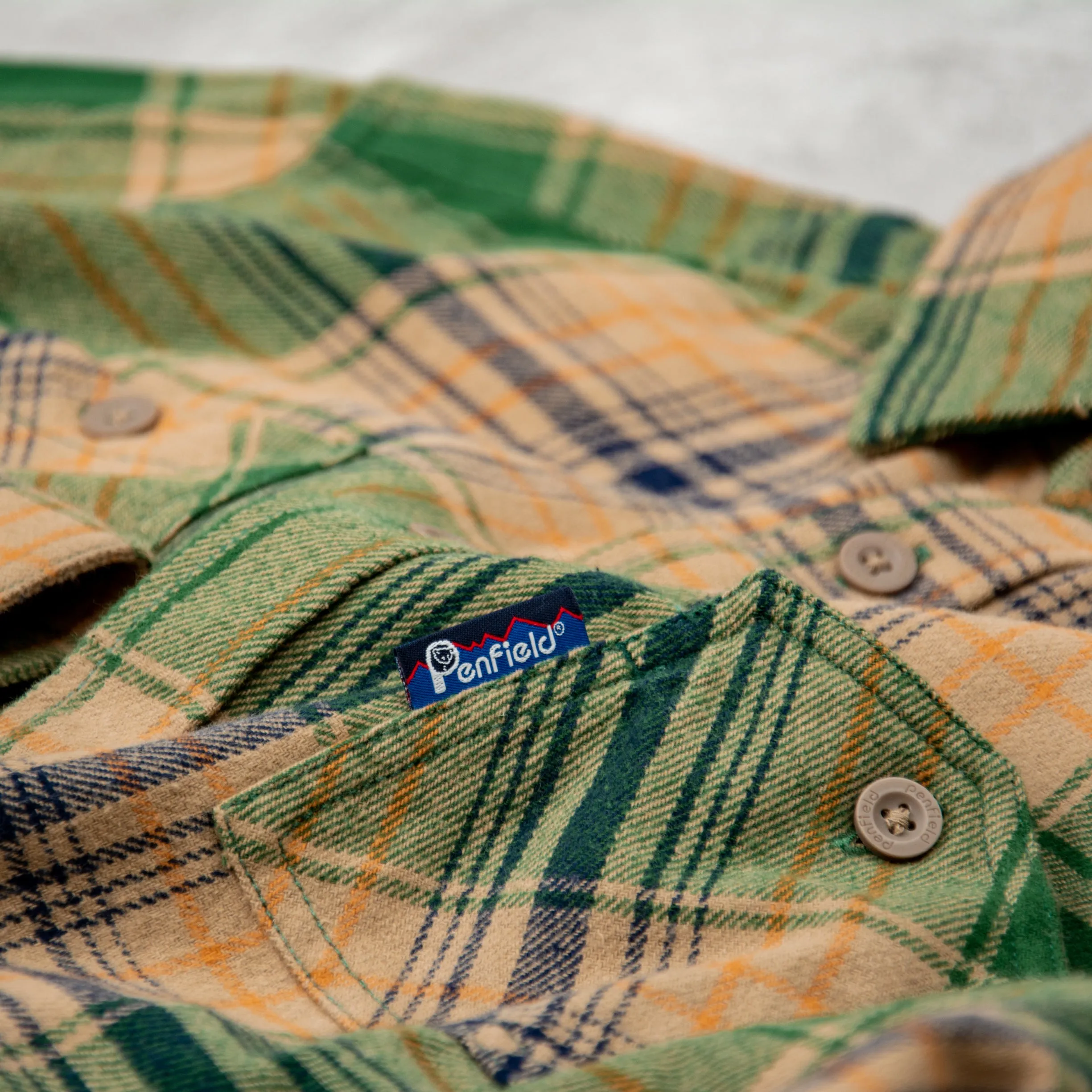 Penfield Brushed Check Overshirt - Eden