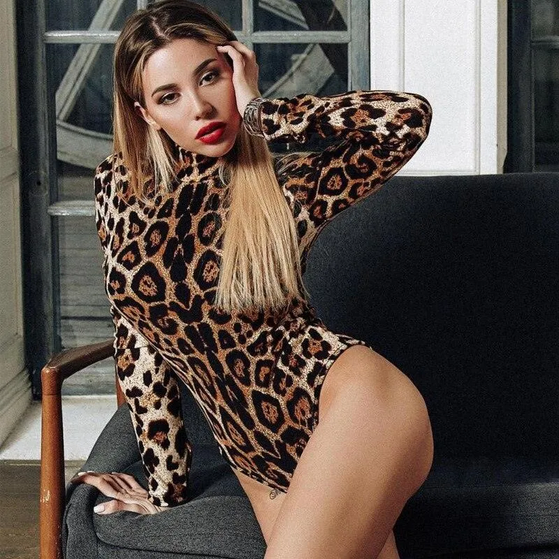 Printed Bodycon Bodysuit