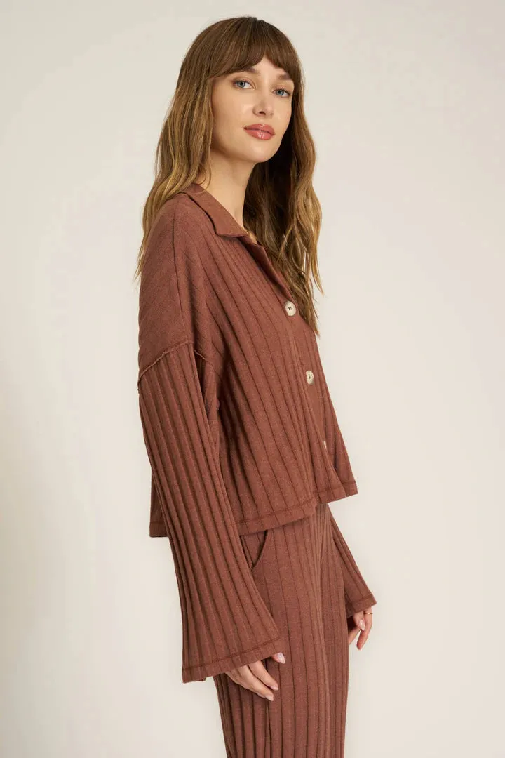 Project Social T Lights Out Rib Button Up