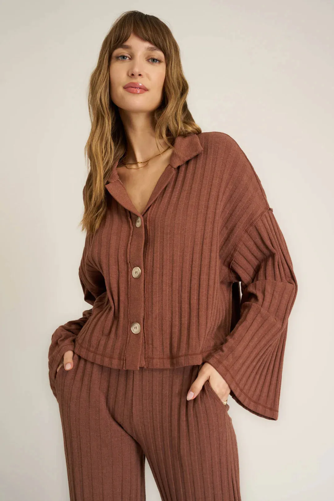 Project Social T Lights Out Rib Button Up
