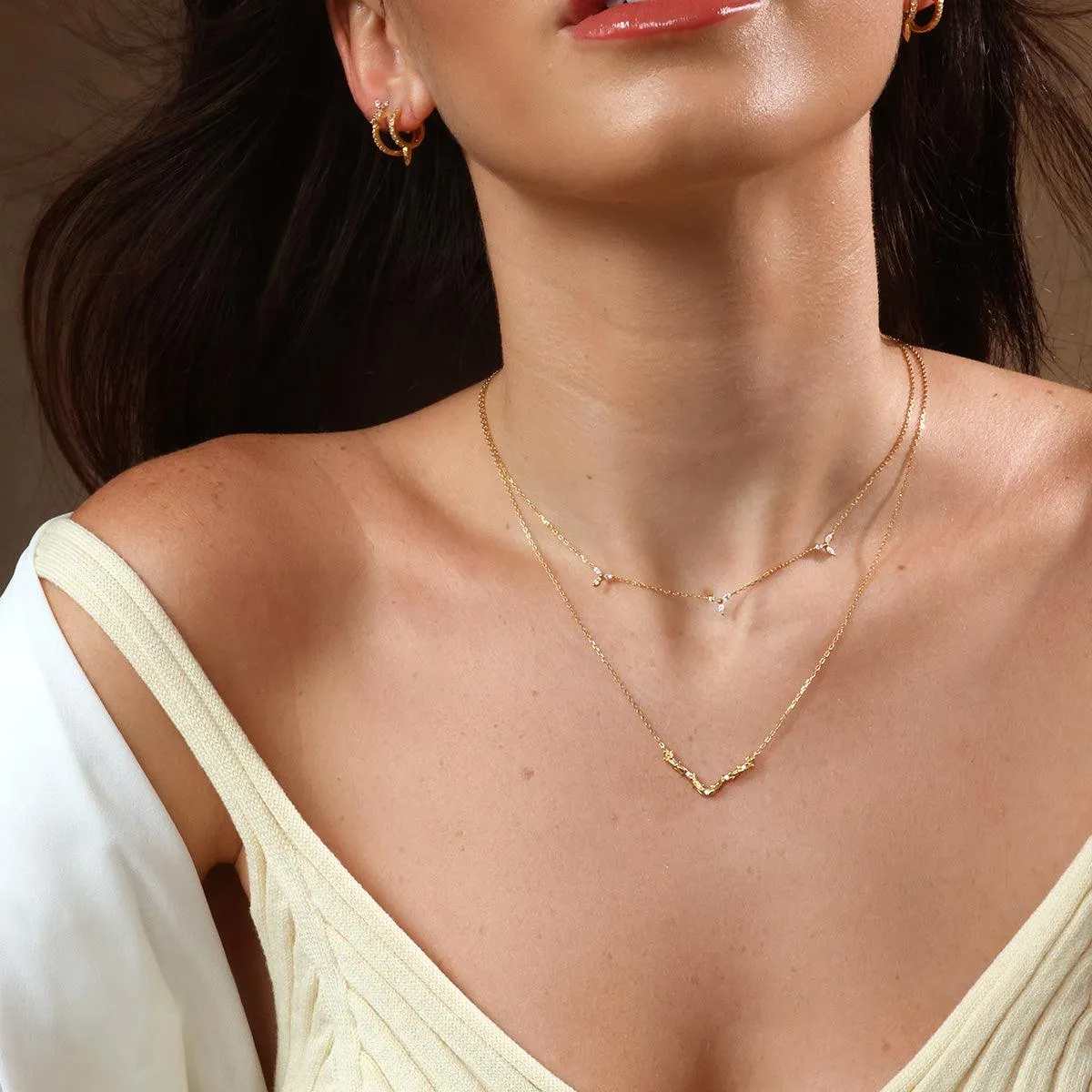 Quercus Alba Tree Branch Bar Necklace