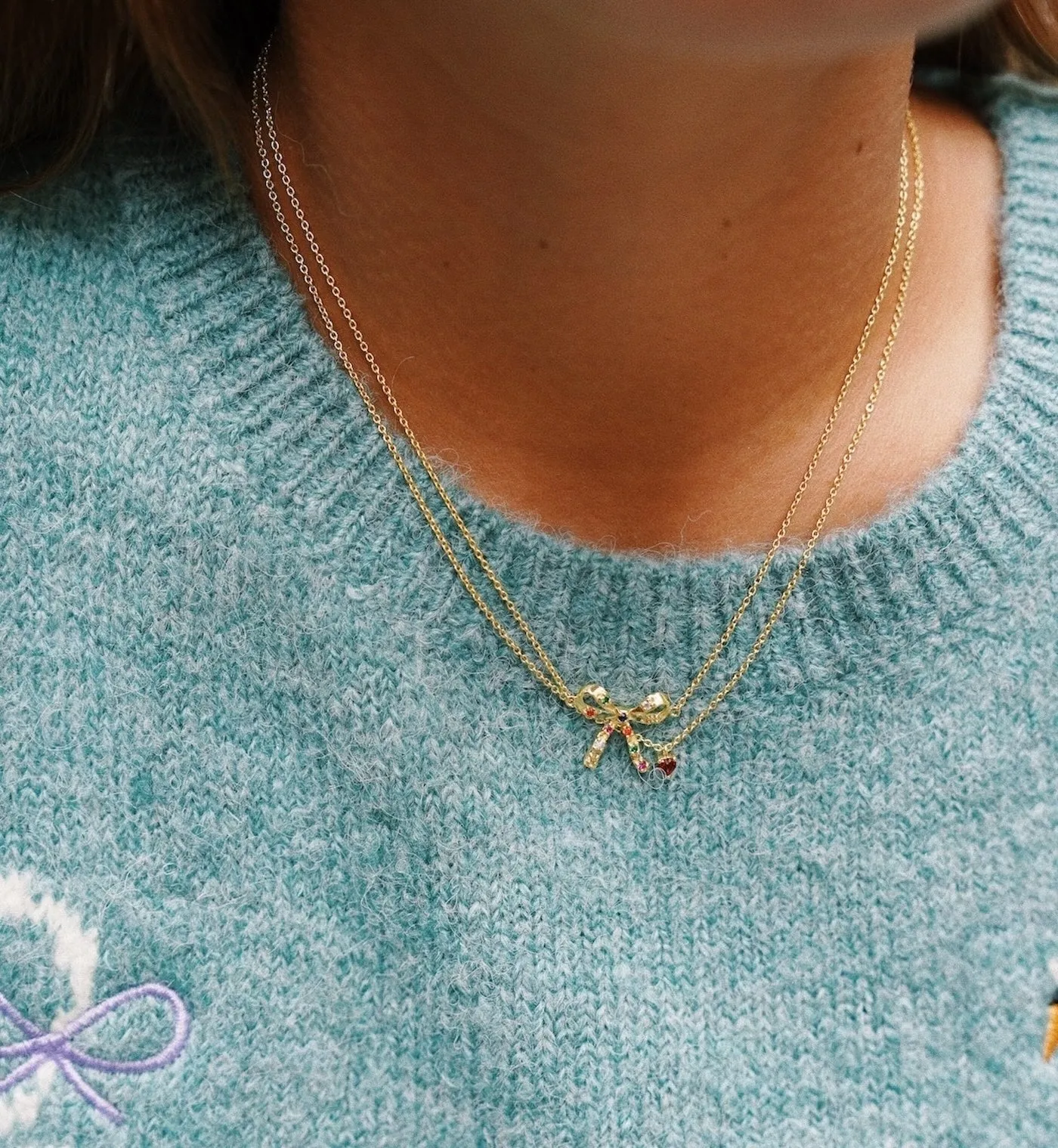 Rainbow Ribbon Necklace