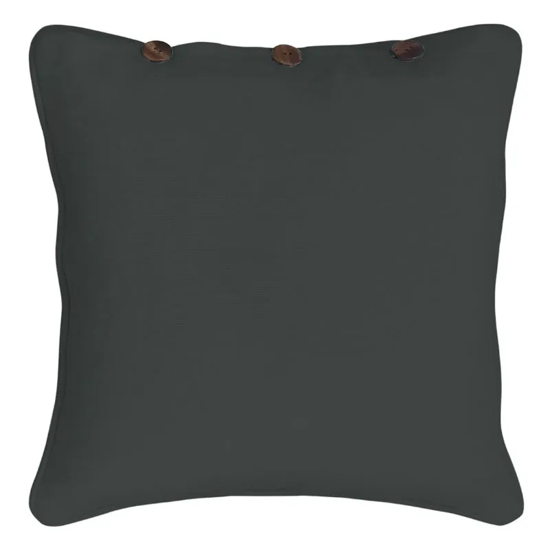 RANS London Charcoal with button 43X43cm Cushion Cover