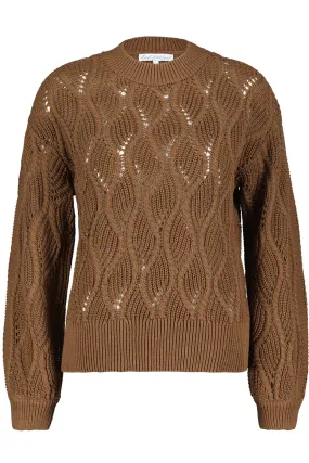 Red Button SRB4360 Fanny Swirl Jumper Cognac Brown