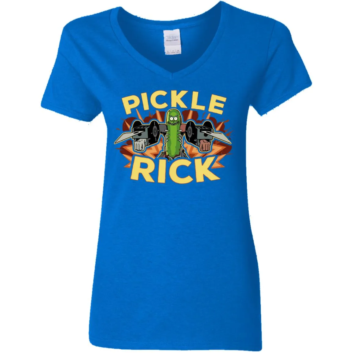 Rick And Morty Pickle Rick Women V-Neck T-Shirt