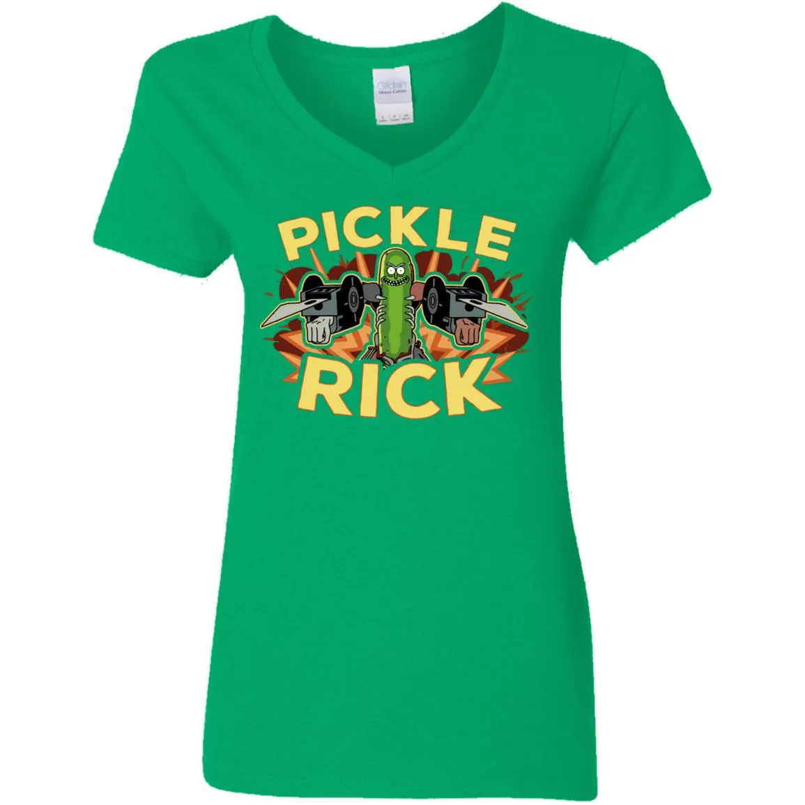 Rick And Morty Pickle Rick Women V-Neck T-Shirt