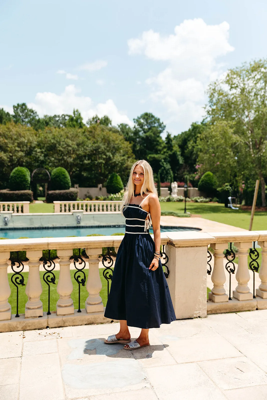 River Midi Dress - Navy