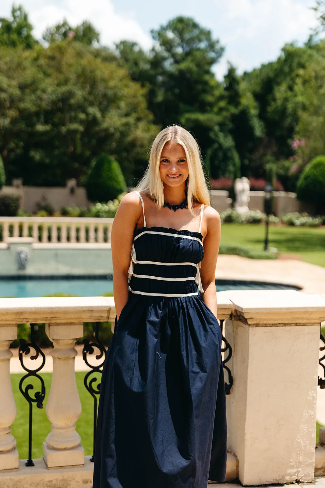River Midi Dress - Navy