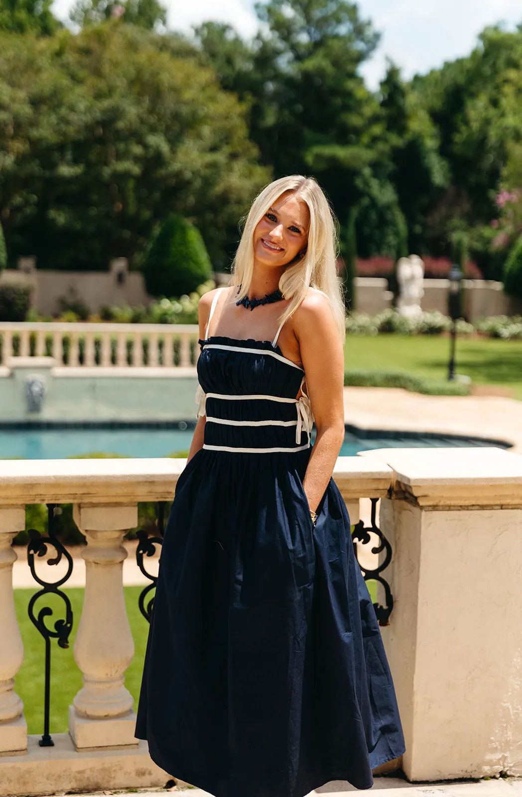 River Midi Dress - Navy