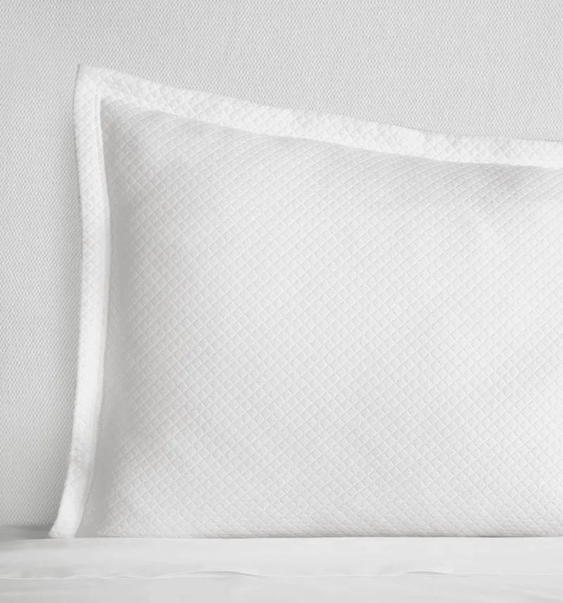 Rombo White Coverlets by Sferra