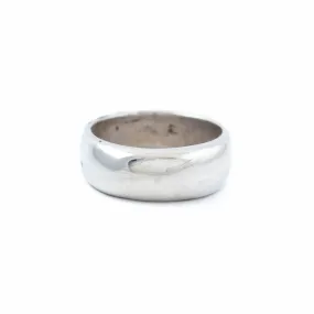 Rounded Square-Cut Silver Ring