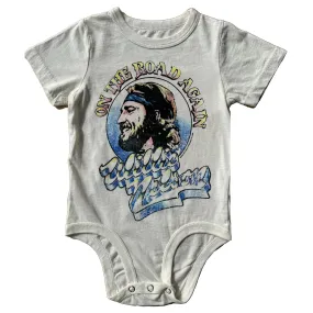 Rowdy Sprout Willie Nelson Organic Short Sleeve Vintage White Bodysuit