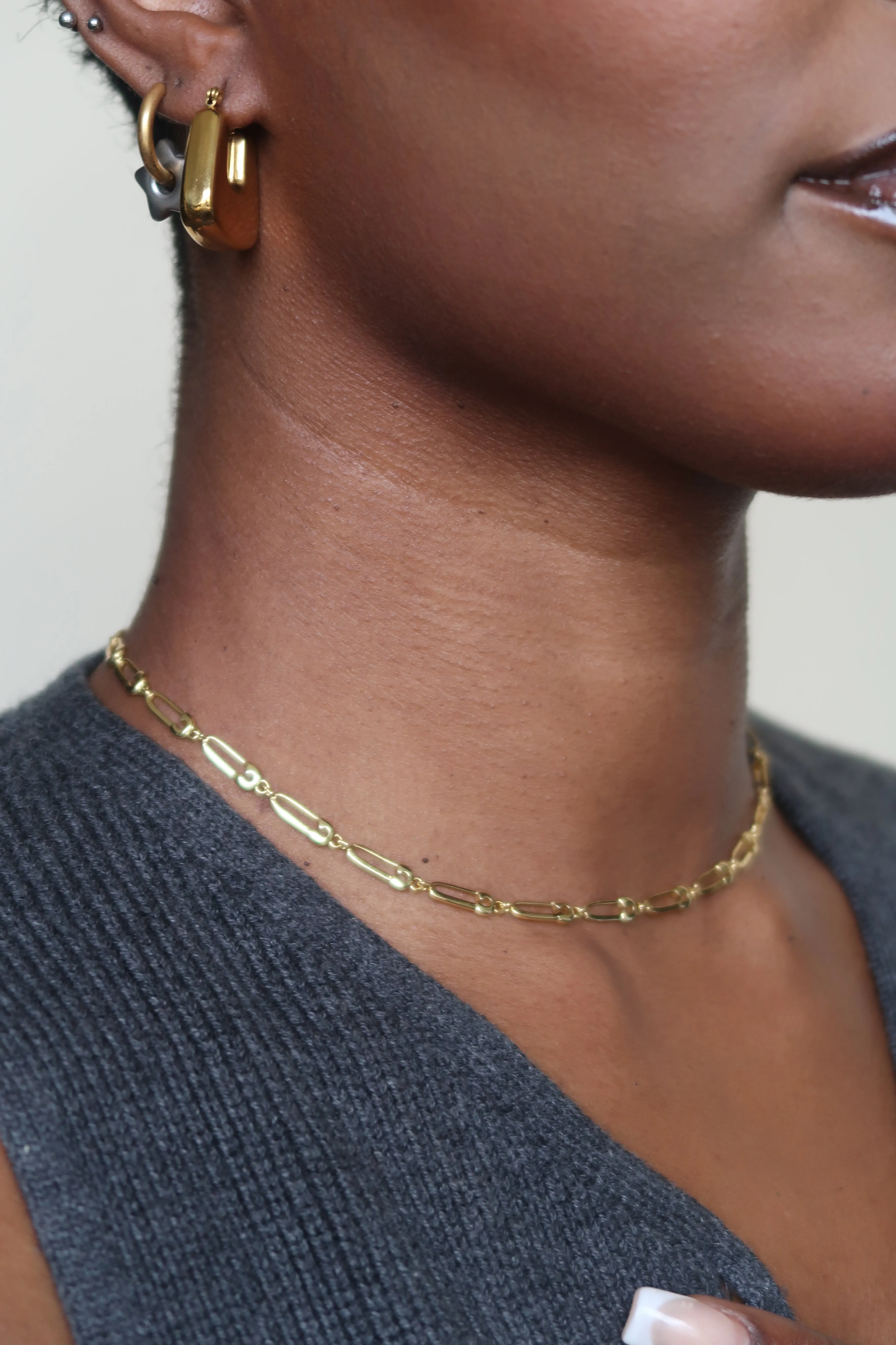 Safety Pin Necklace