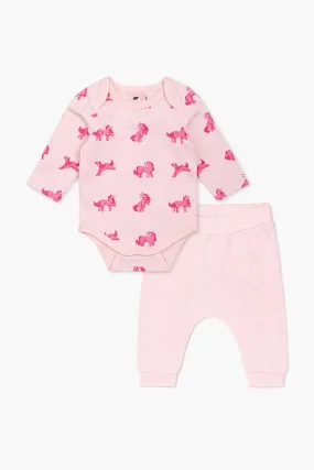 SALE - Jack   Jill Bodysuit Groove Pants Bundle_Pink Unicorns