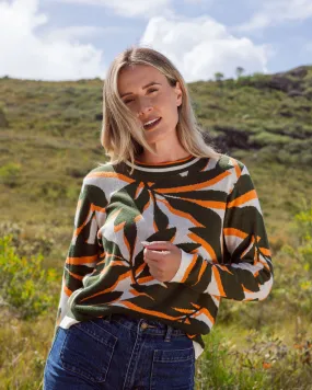 See Saw Cotton/Cashmere Floral Sweater