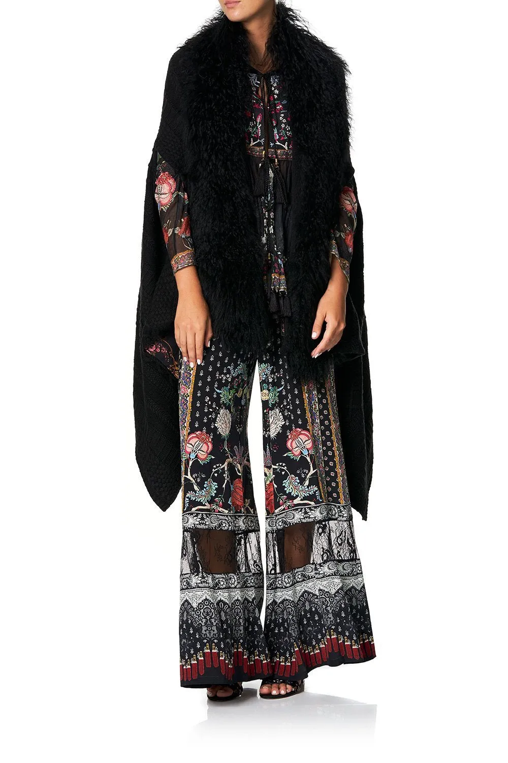 SHEARLING CAPE WITH LINING HEUTE PROVINCIAL