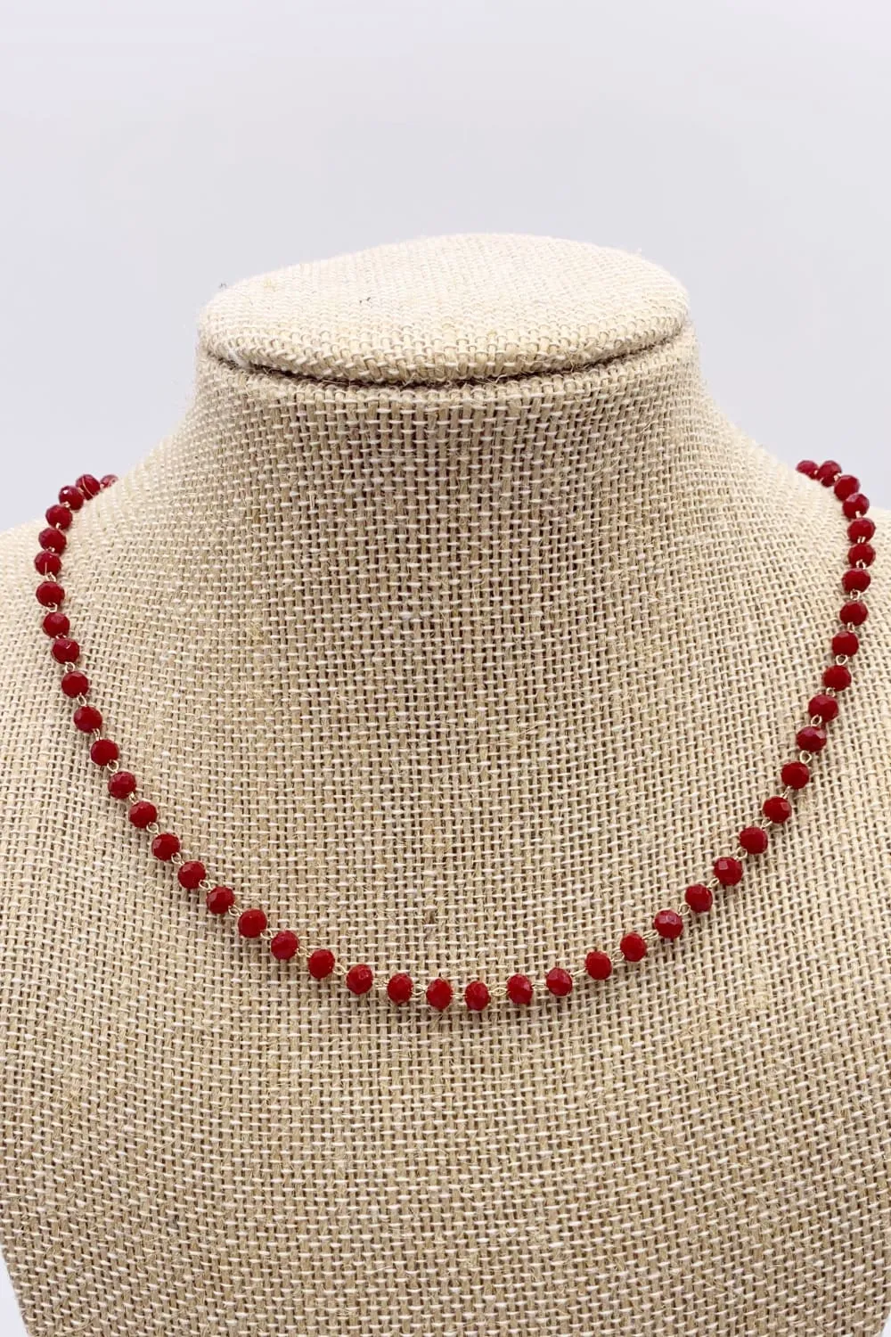 Short Colored Beaded Necklace