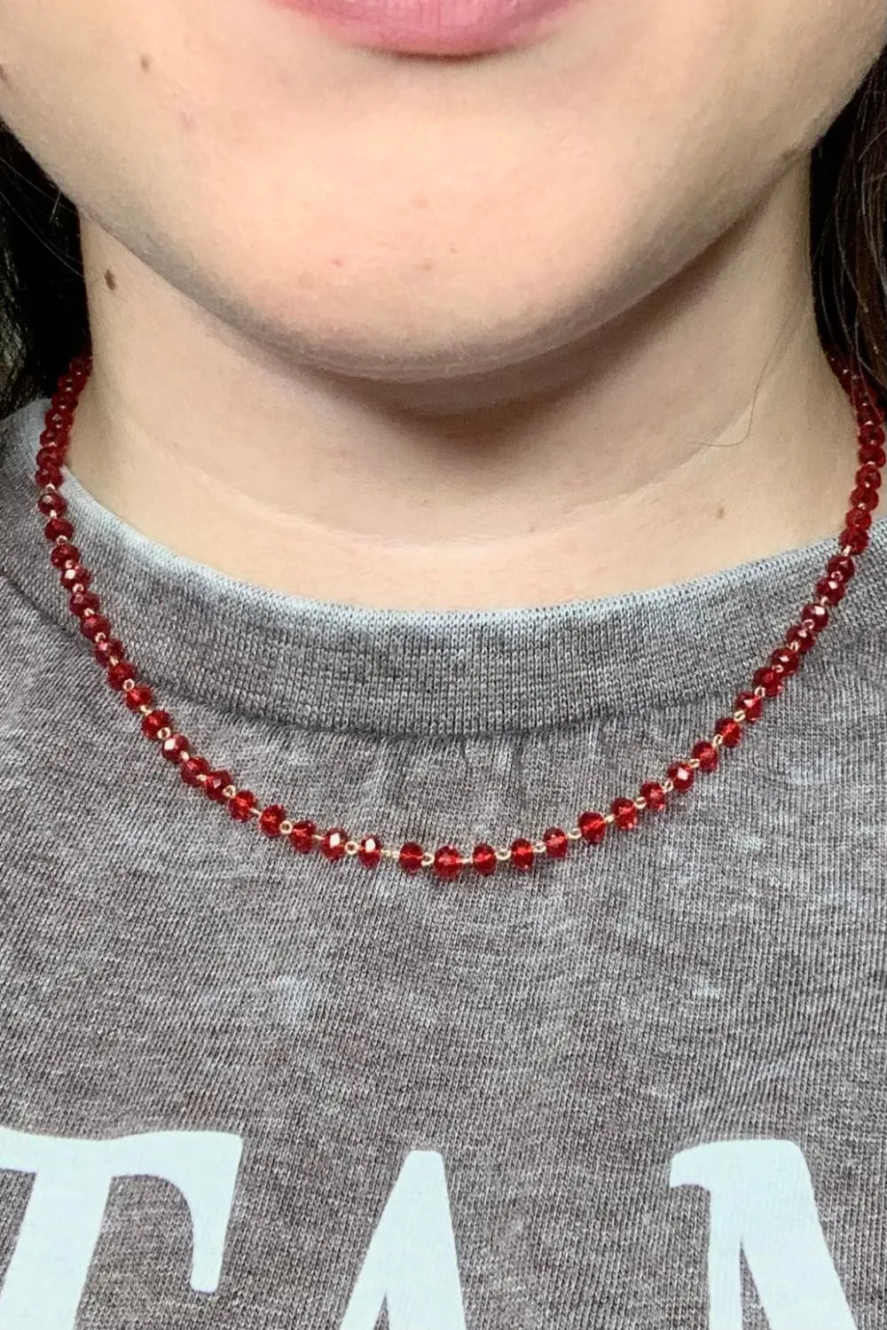 Short Colored Beaded Necklace
