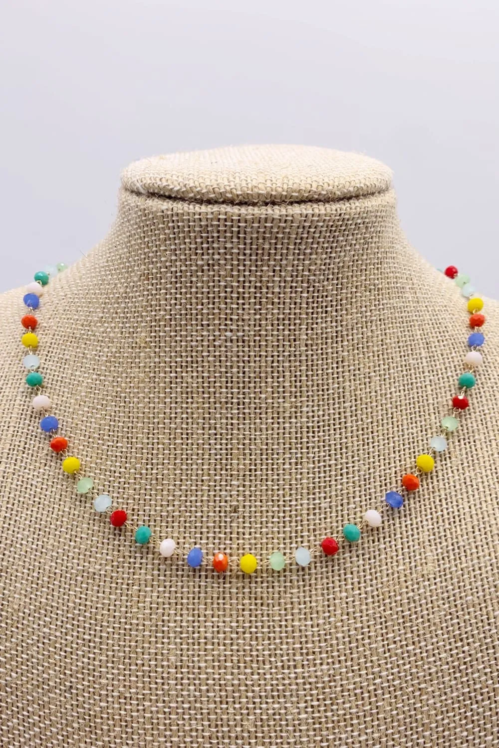 Short Colored Beaded Necklace