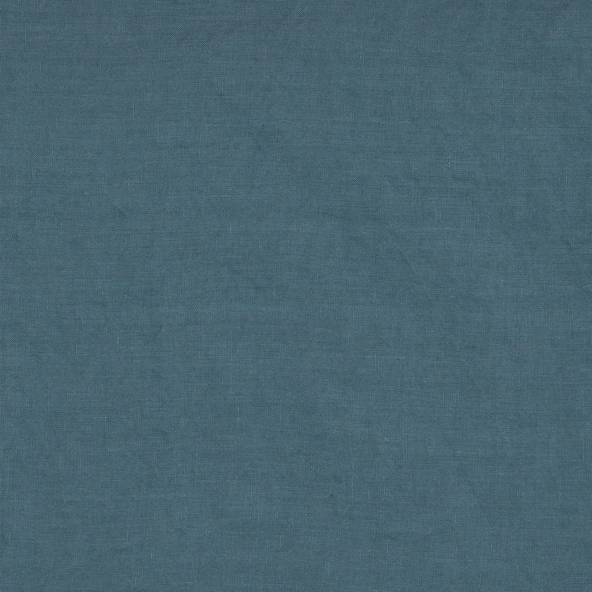 Short french blue linen nightie with straps - Mariane
