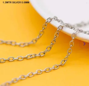Silver chain - 1.5mtr - 12mm