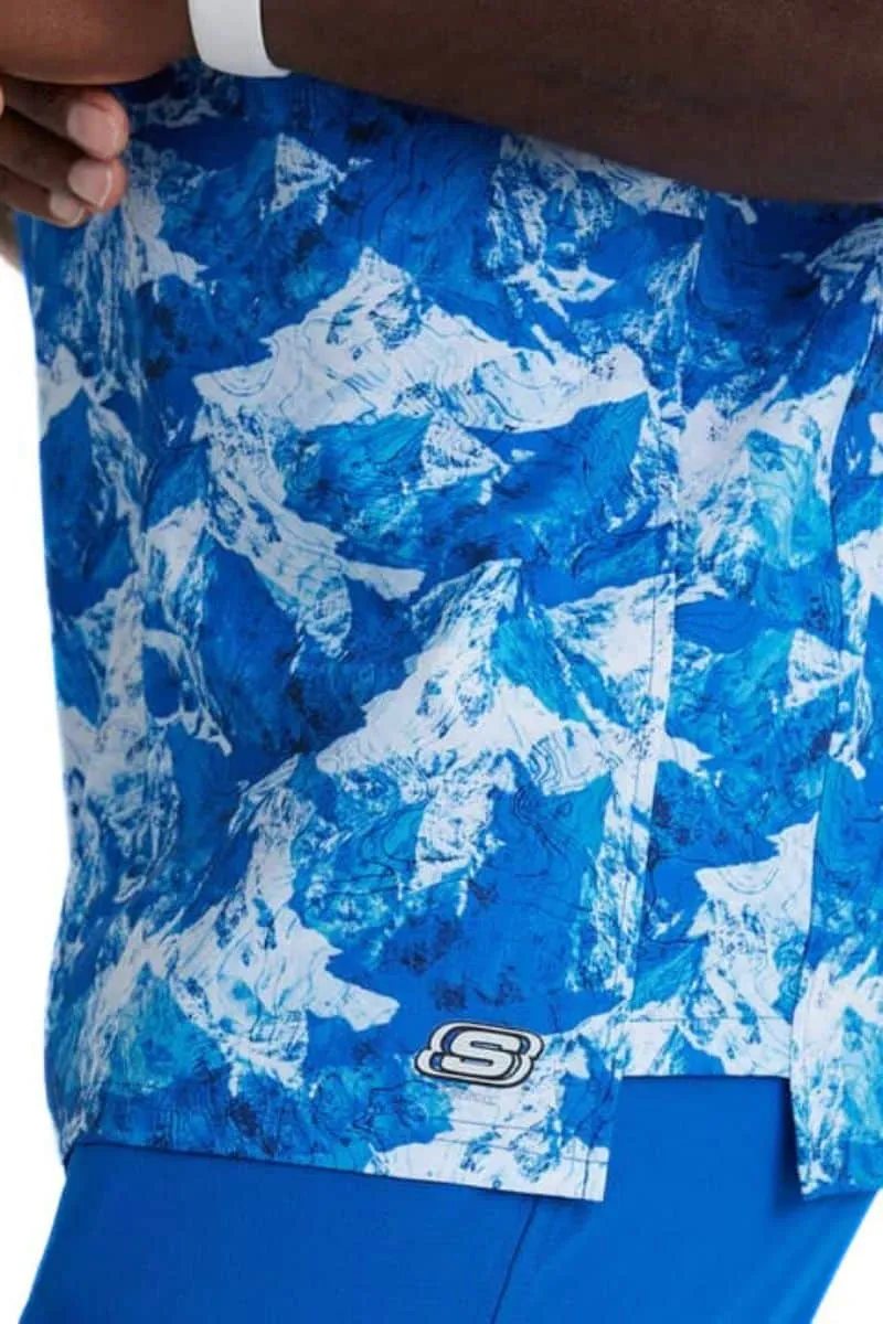 Skechers Men's Structure Crossover V-Neck Top | Arctic Landscape