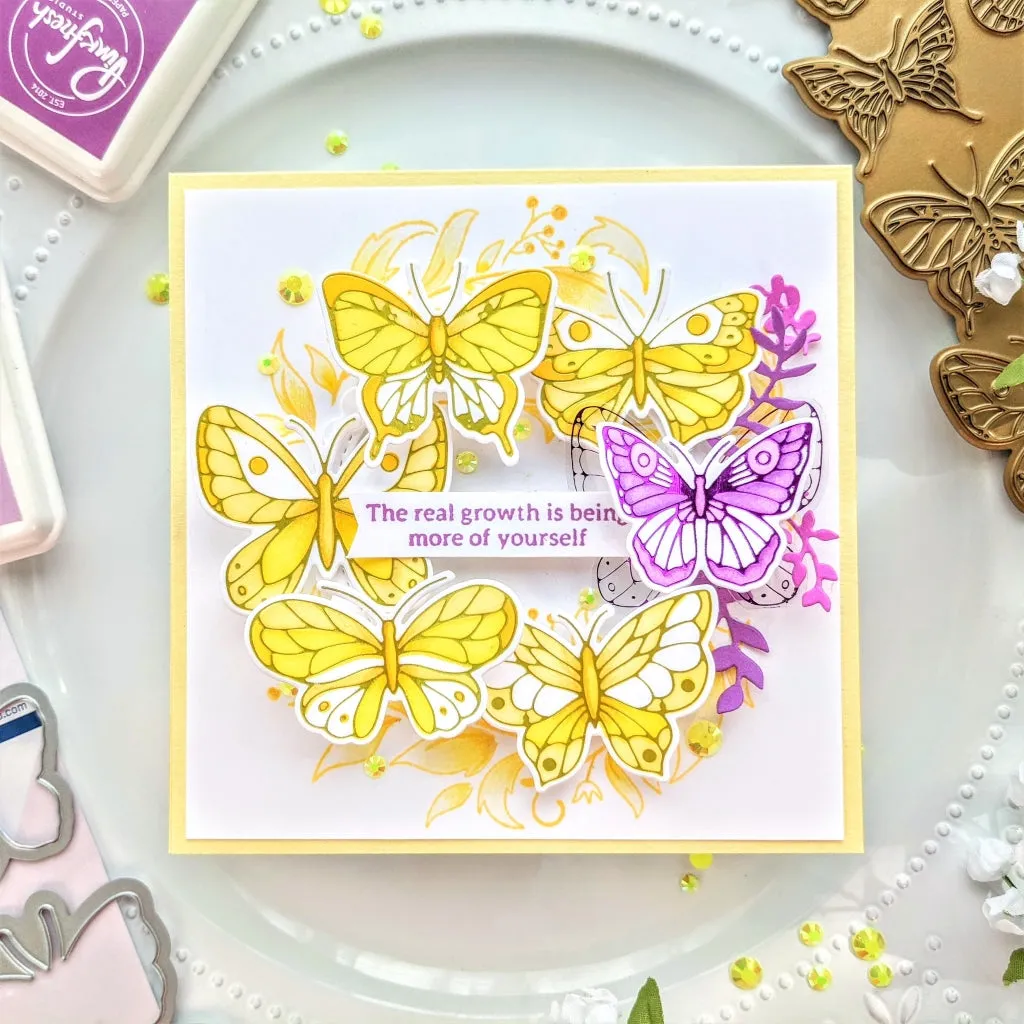 Small Butterflies layering stencil set