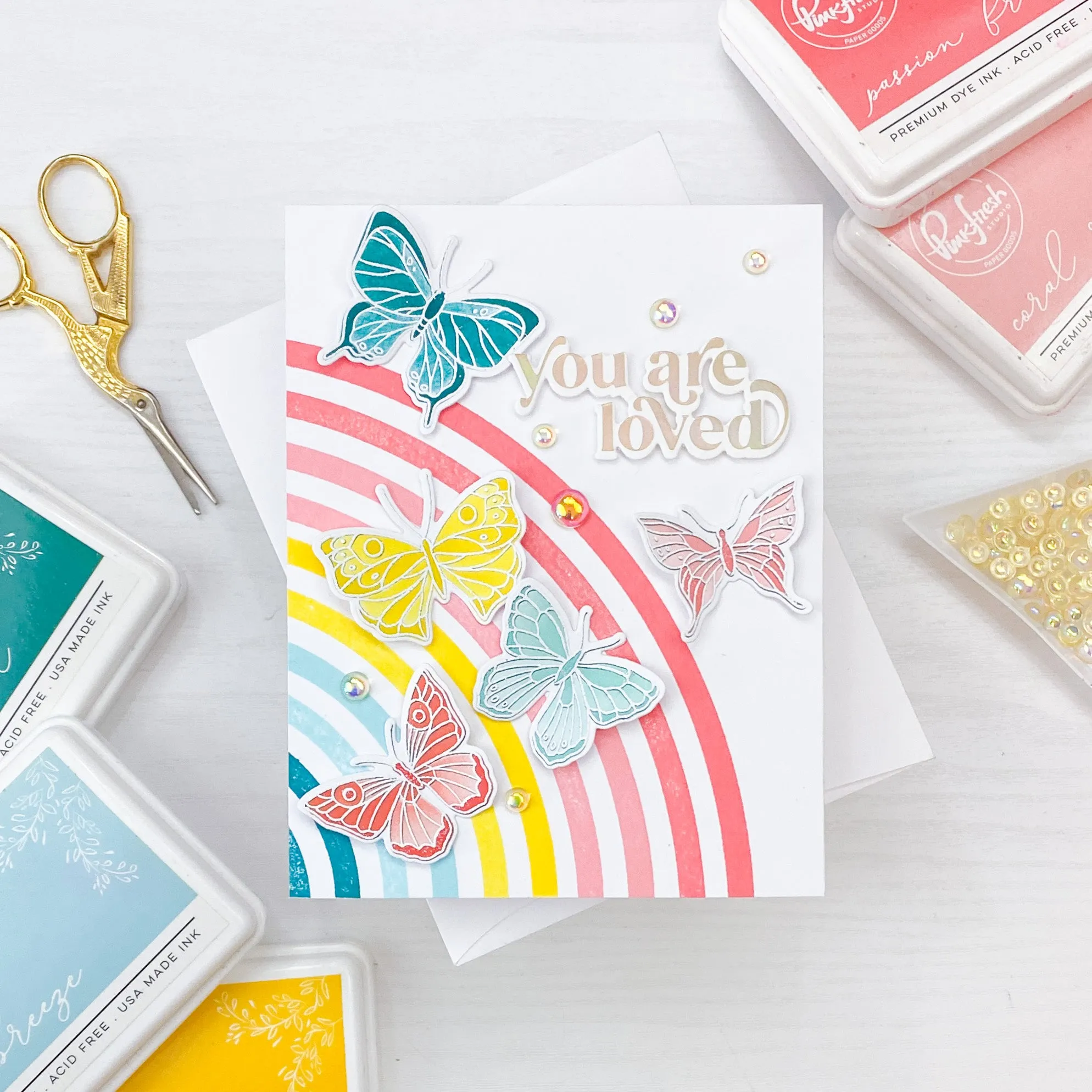 Small Butterflies layering stencil set